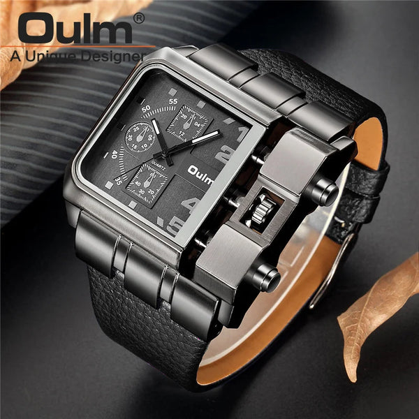 Luxury Chronograph Leather Watch for Men