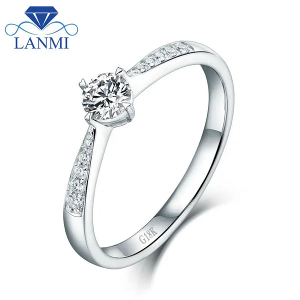 18K White Gold VS Diamond Bands Rings for Women