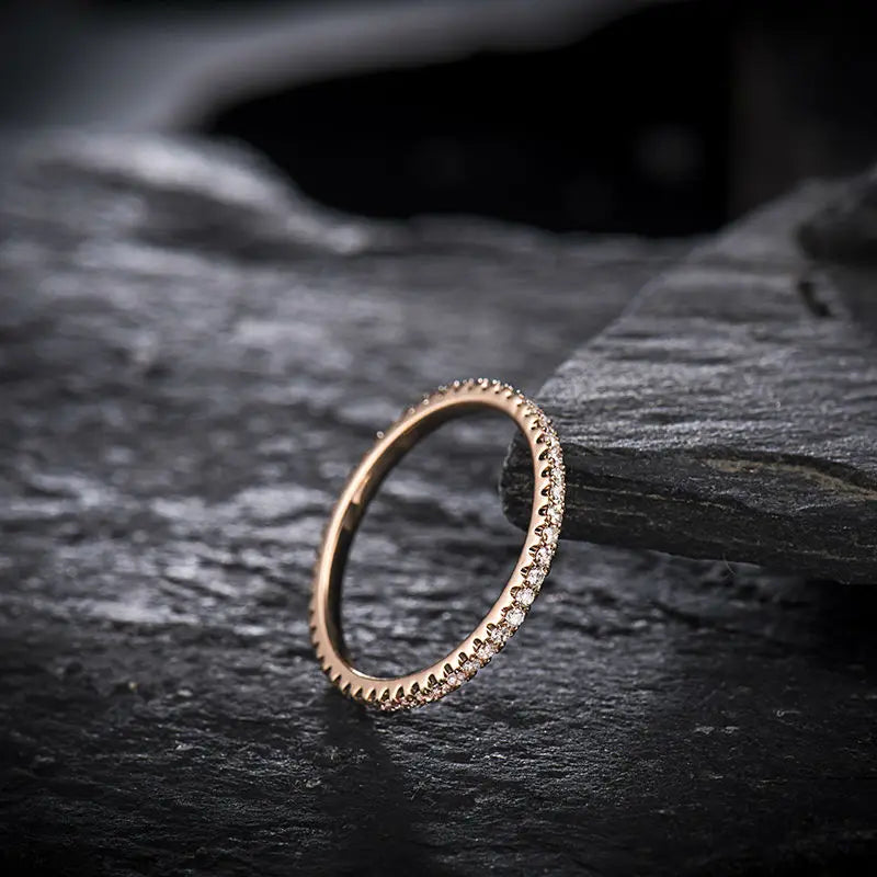 14K Rose Gold Diamond Ring for Women