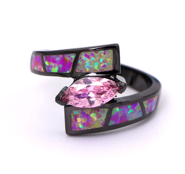 Multicolor Opal and Multicolor Zircon Rings for Women