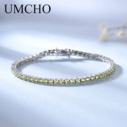 Sterling Silver Peridot Bracelet for Women