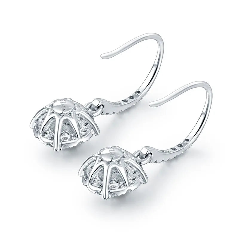 18K White Gold SI Diamond Stud Earrings for Her