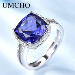 925 Sterling Silver Tanzanite Rings for Women