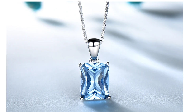 925 Sterling Silver Sky Blue Topaz Jewelry Set for Women