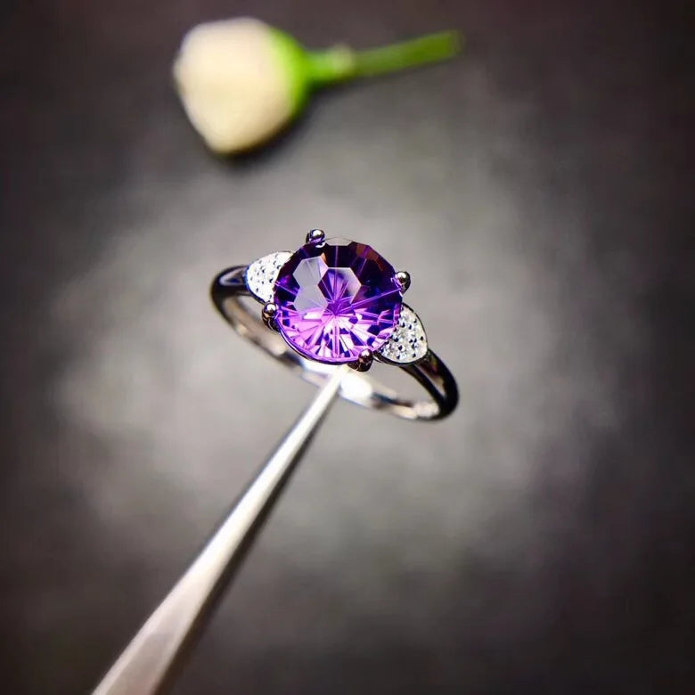 925 Silver Amethyst Ring, Suitable Price