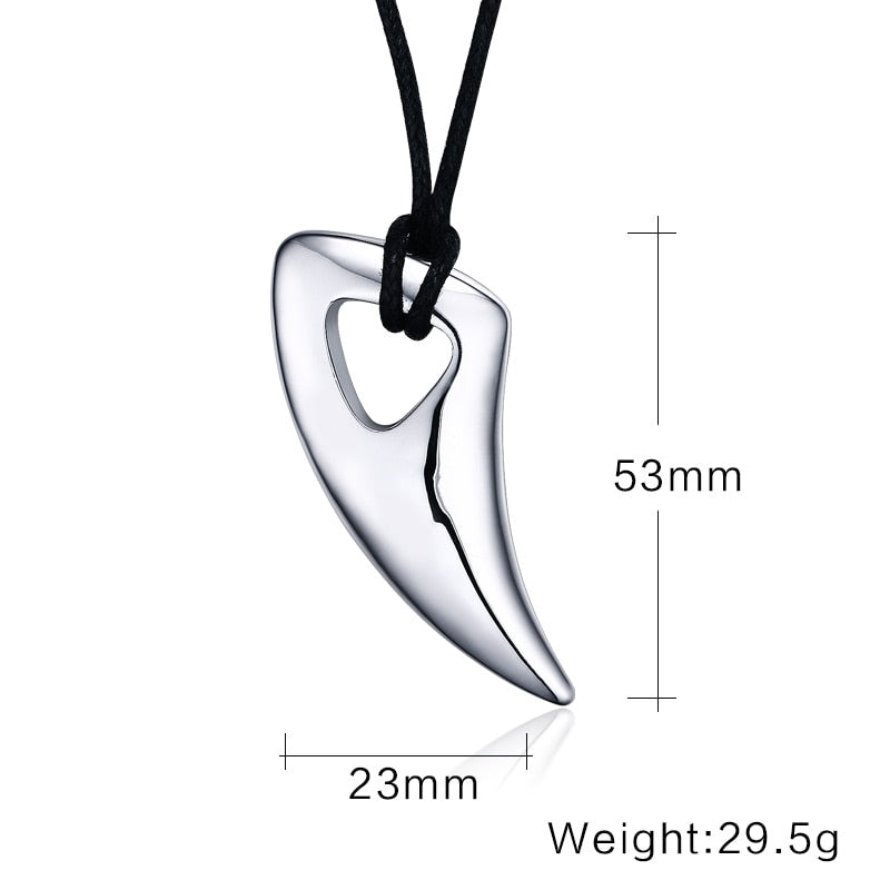 Stainless Steel Bull Horn Design Pendant Necklace for Men