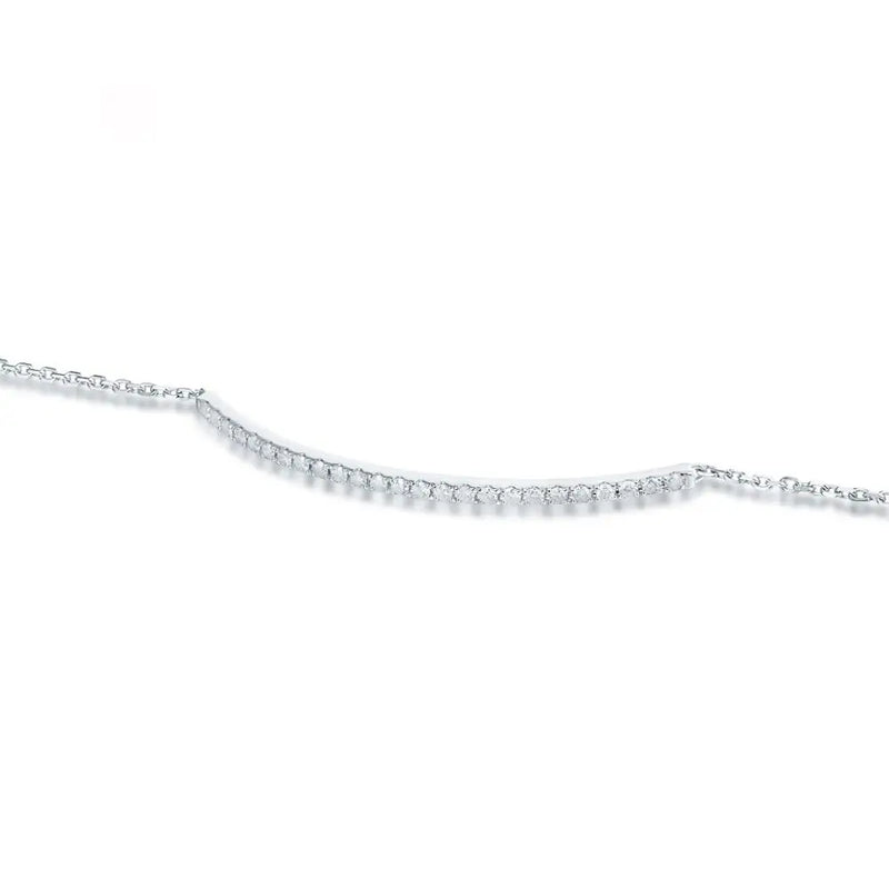 14K White Gold Diamond Bracelet for Women