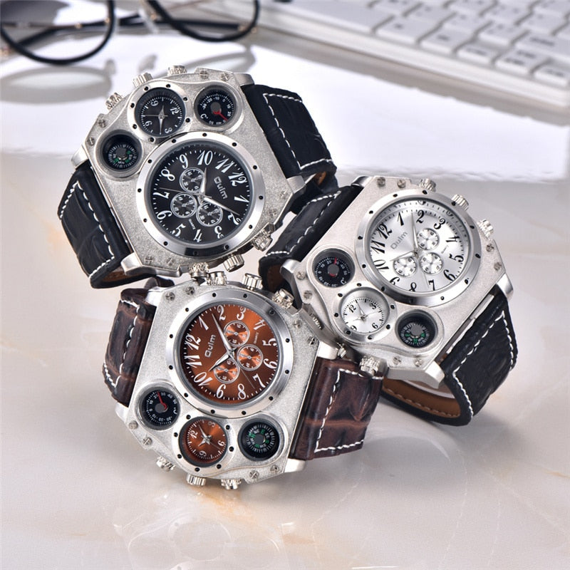 Stainless Steel Swatch Quartz Watch with Compass for Men