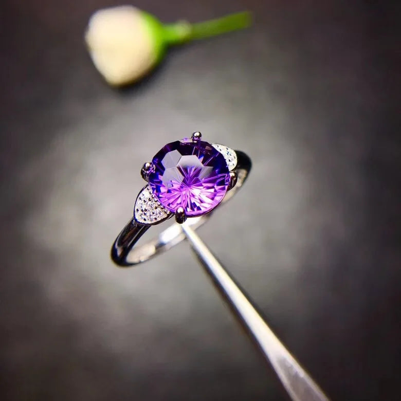 925 Silver Amethyst Ring, Suitable Price