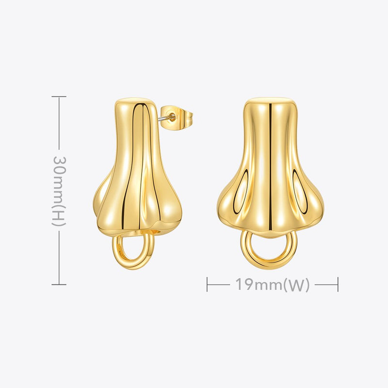 ENFASHION Artificial Human Nose Loop Earrings For Women Gold Color 3D Drop Earring Fashion Jewelry Friend Gift Pendientes E1222