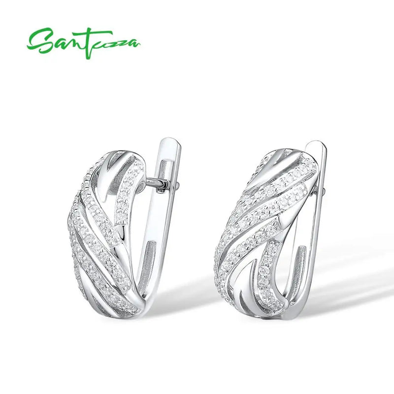 925 Sterling Silver Cubic Zirconia Earrings for Women