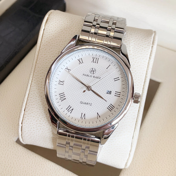 Luxury Stainless Steel Date Quartz Wristwatch for Men – Full Waterproof, Dropshipping Available.