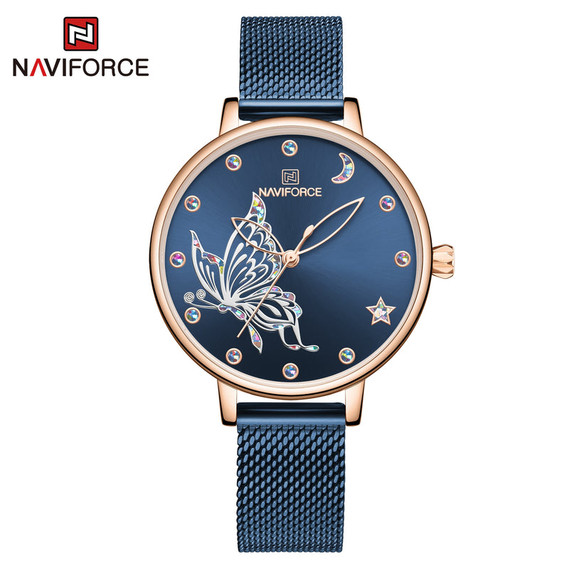 Stainless Steel Mesh Quartz Watch for Women