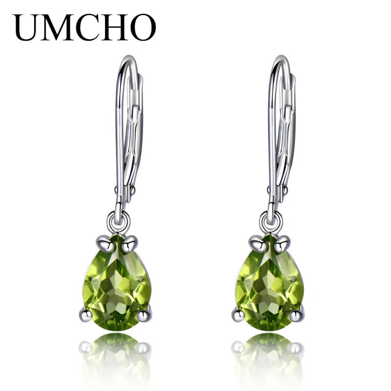 Sterling Silver Peridot Stud Earrings for Women