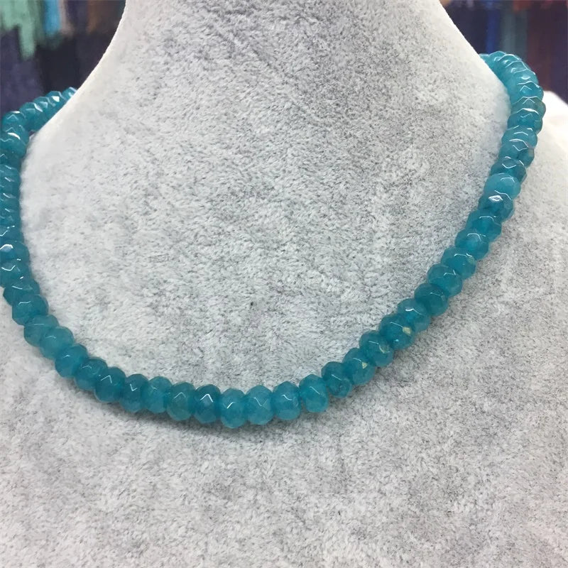 Gold Plated Aquamarine Choker Necklace