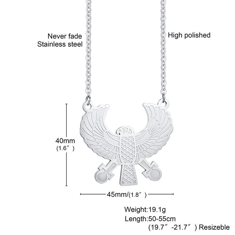 Titanium Stainless Steel Eagle Pendant Necklace for Men