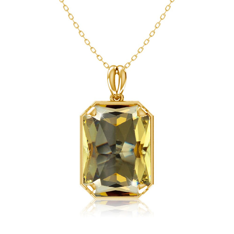 14K Gold Real Pendant For Women 925 Sterling Silver Pendants and Necklaces Birthstone Aquamarine Fine Jewelry Wedding Gifts