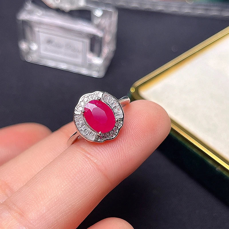 925 Silver Ruby Ring, Exquisite Style, Best Selling Quality, Classic Design