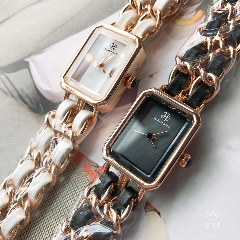 Luxury Women's Rose Gold Stainless Steel Wristwatch