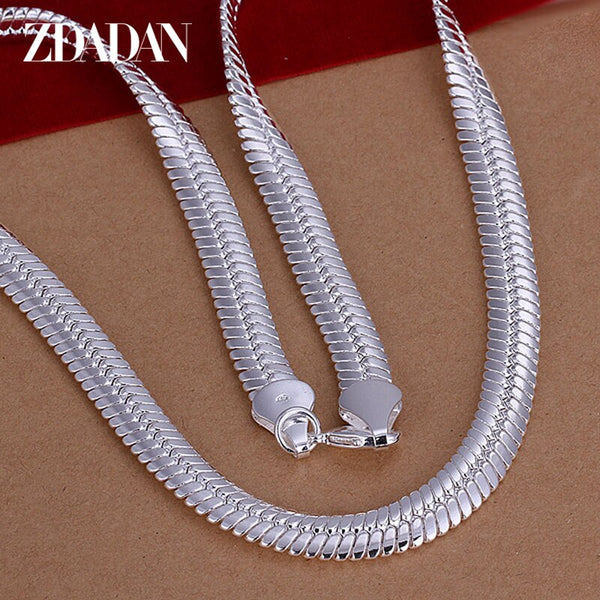 925 Silver 10mm Snake Chain Necklace for Unisex