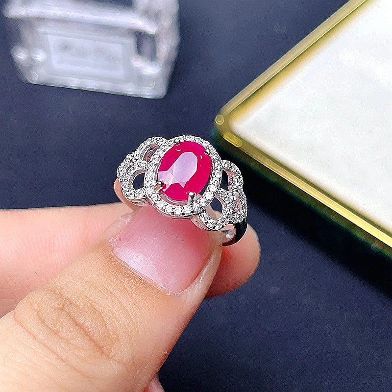 925 Silver Ruby Ring, Exquisite Style, Best Selling Quality, Classic Design