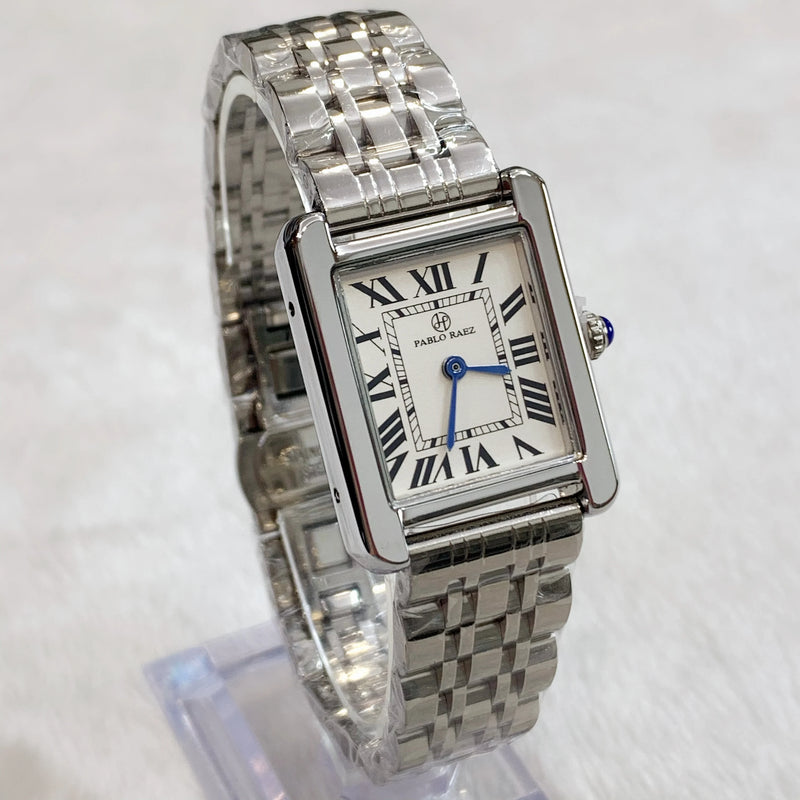 Elegant Square Dial Classic Women's Watch in Stainless Steel