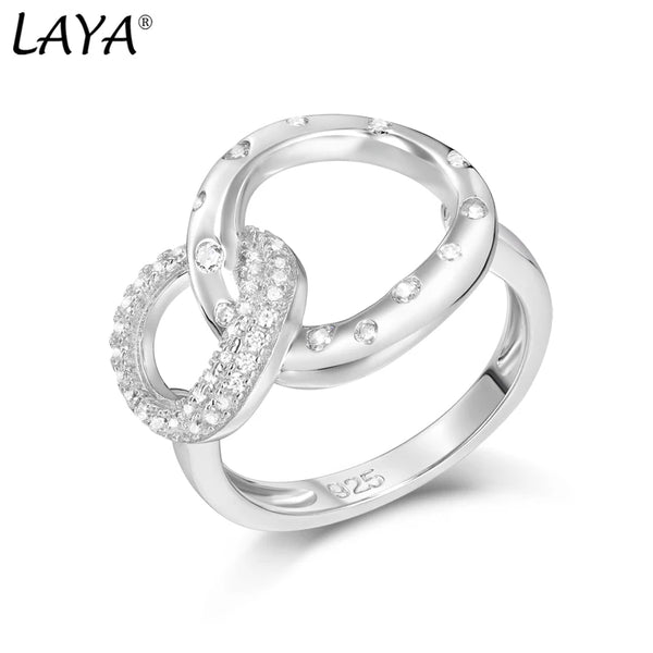 925 Sterling Silver High Quality Zircon Irregular Ring For Women