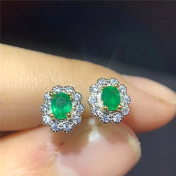 925 Sterling Silver Emerald Ring for Women