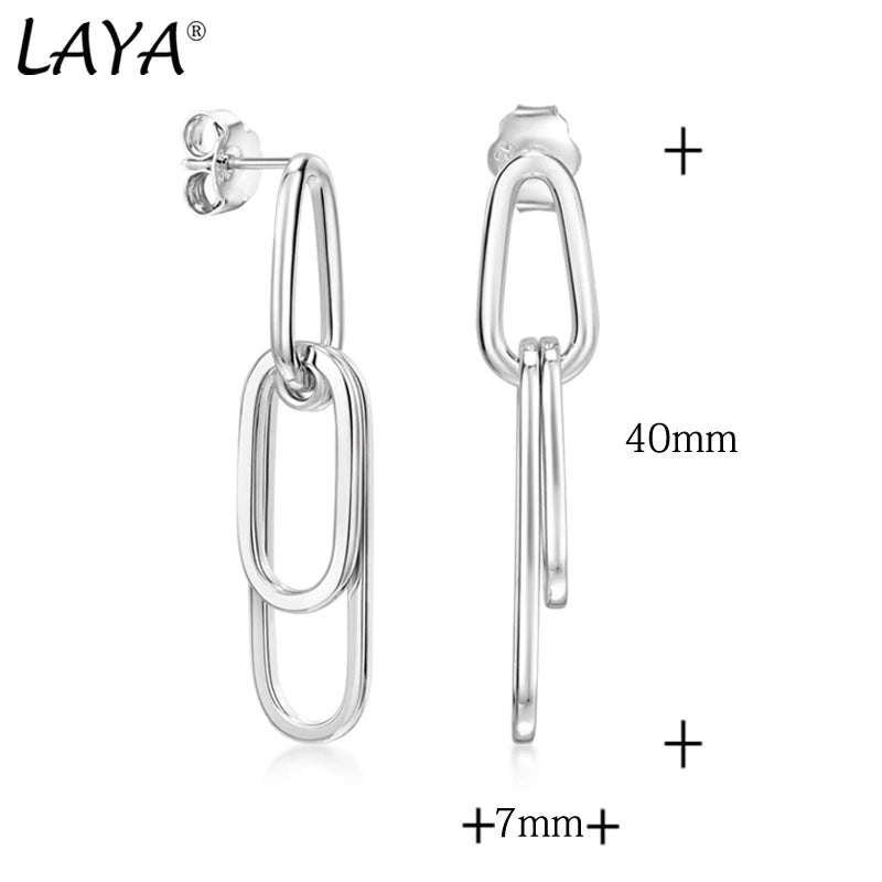 925 Sterling Silver Long Hanging Earrings for Women