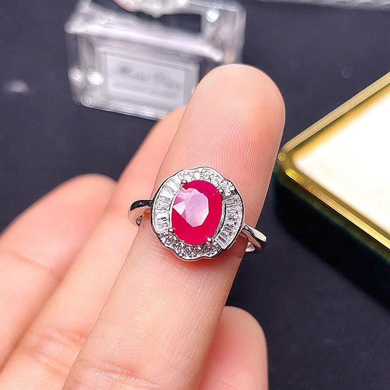 925 Silver Ruby Ring, Exquisite Style, Best Selling Quality, Classic Design