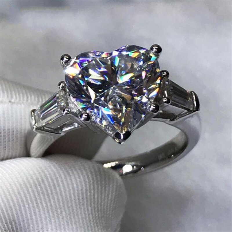 925 Sterling Silver Lab Diamond Ring for Women & Men