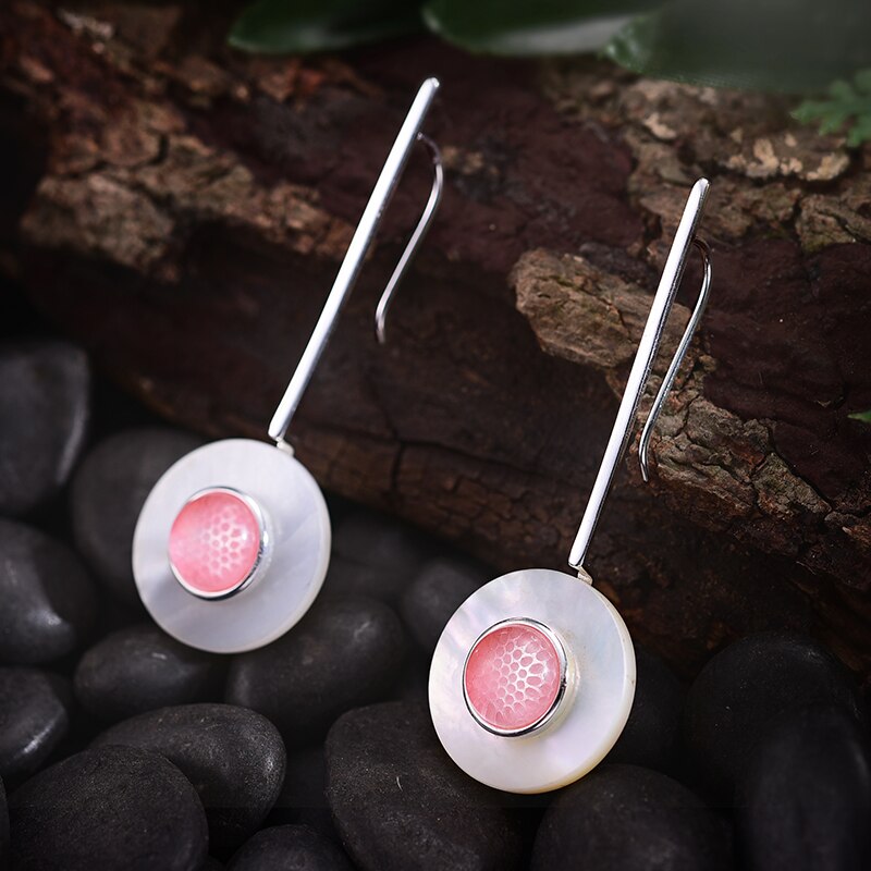 925 Sterling Silver Planet Drop Earrings for Woman