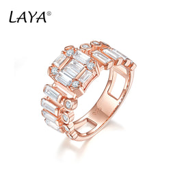 Sterling Silver AA Zircon Geometry Ring for Women