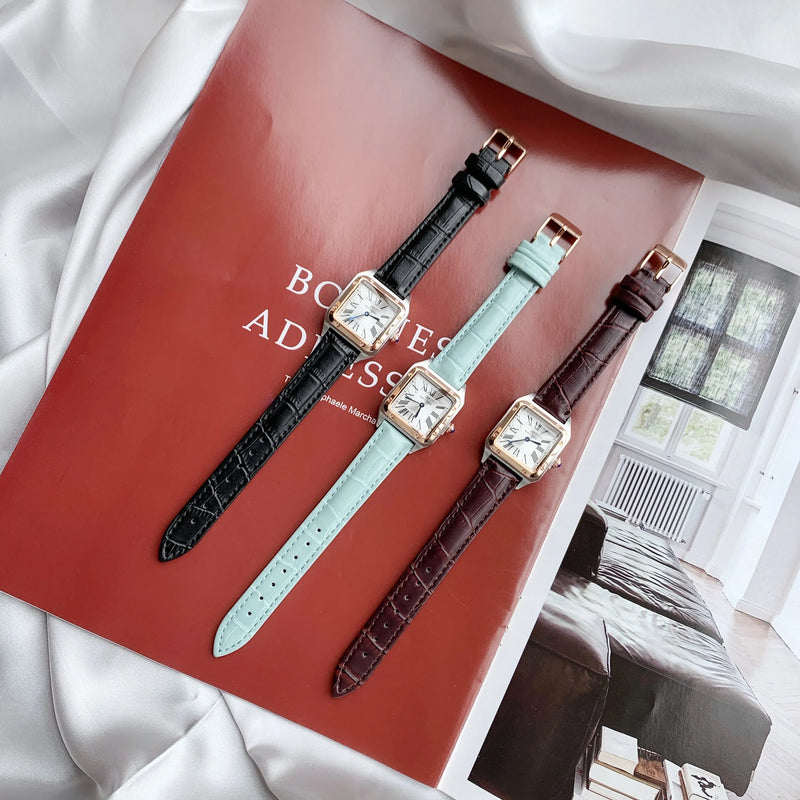 Luxury Square Women's Wristwatch with Japan Movement