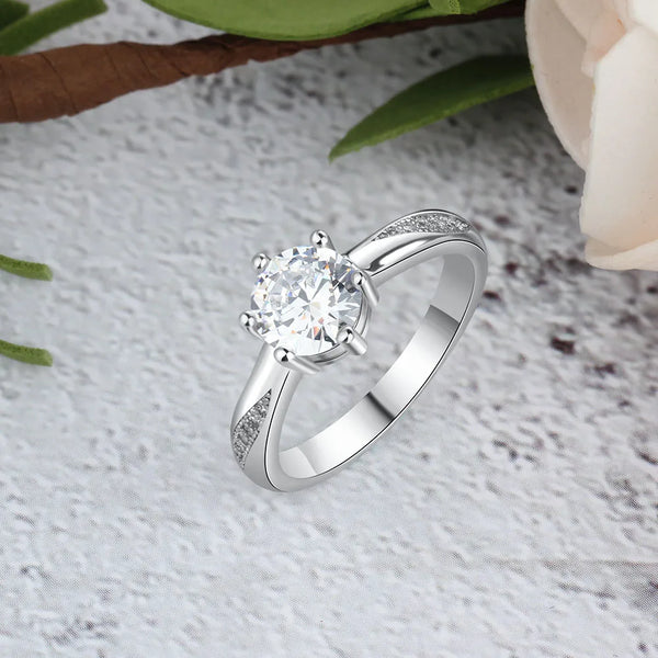 Sterling Silver Clear CZ Rings for Women