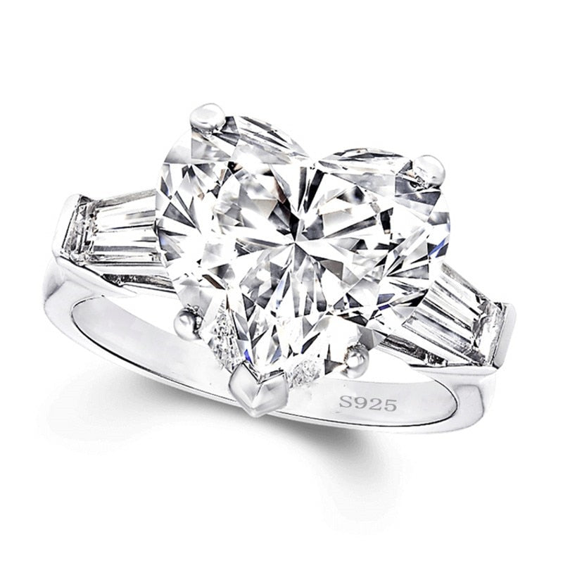 925 Sterling Silver Lab Diamond Ring for Women & Men