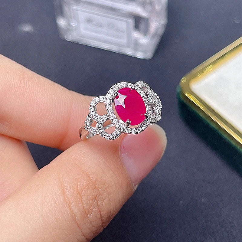 925 Silver Ruby Ring, Exquisite Style, Best Selling Quality, Classic Design