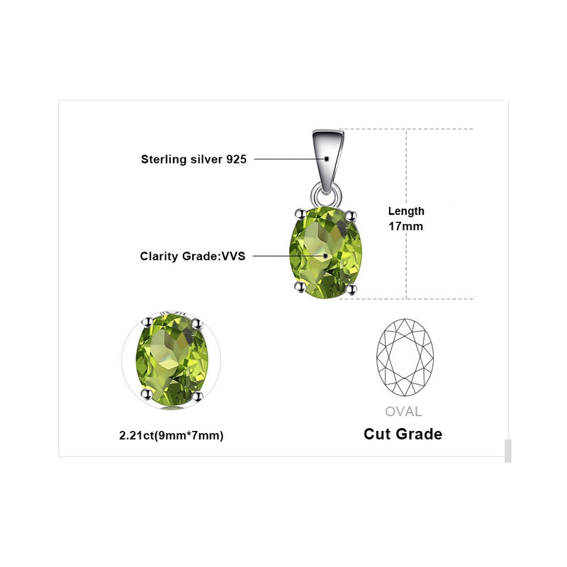 Rose Gold Plated 2.2ct Peridot Pendant for Women