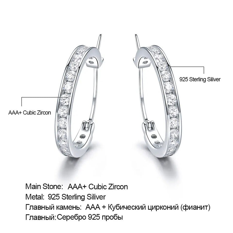 925 Sterling Silver Hoop Earrings for Women