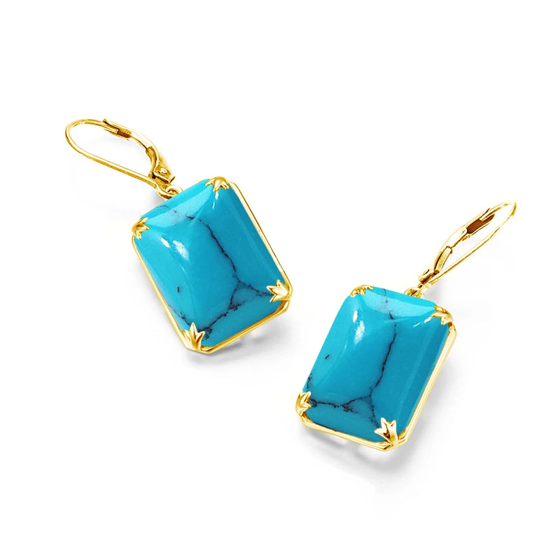 925 Sterling Silver Turquoise Earrings for Women