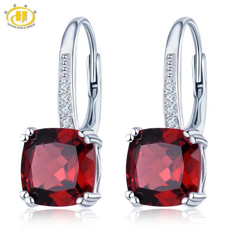 925 Sterling Silver Blue Topaz Drop Earrings 5.86ct for Women
