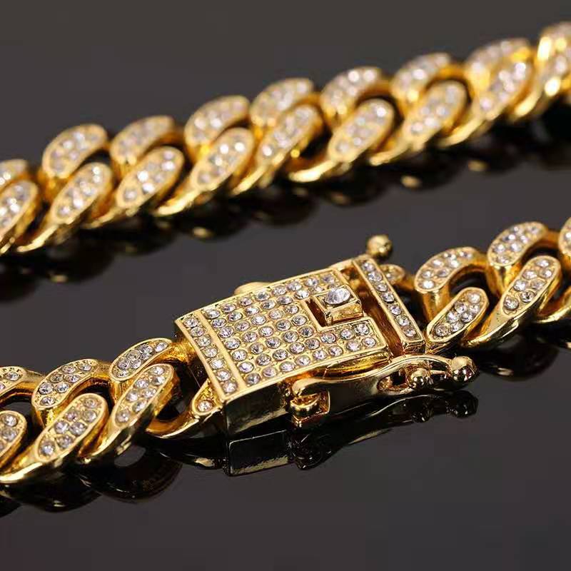 Gold Iced Out Bracelet Watch with Diamonds for Men