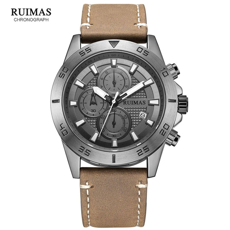 Stainless Steel Quartz Chronograph Luminous Watch for Men