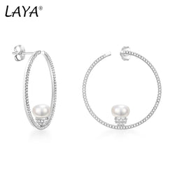 925 Sterling Silver Cubic Zirconia Hoop Earrings for Women