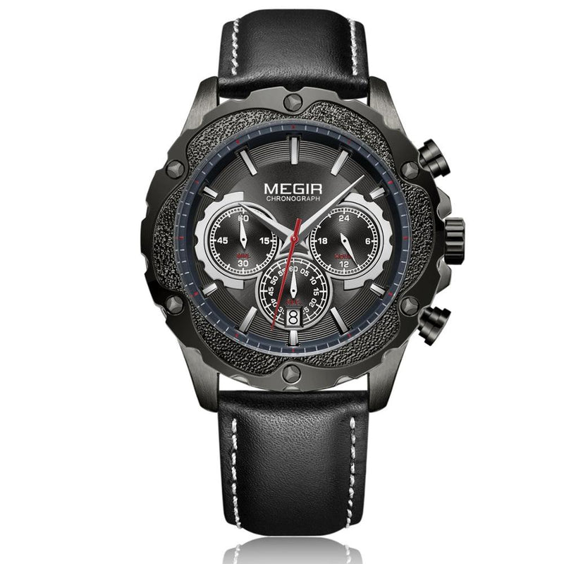 Stainless Steel Chronograph Sport Watch with Luminous and Waterproof Features for Men