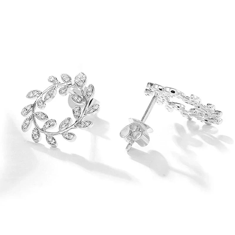 14k White Gold 0.21ct Natural Diamond Stud Earrings for Women