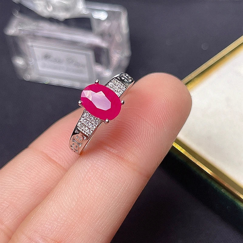 925 Silver Ruby Ring, Exquisite Style, Best Selling Quality, Classic Design