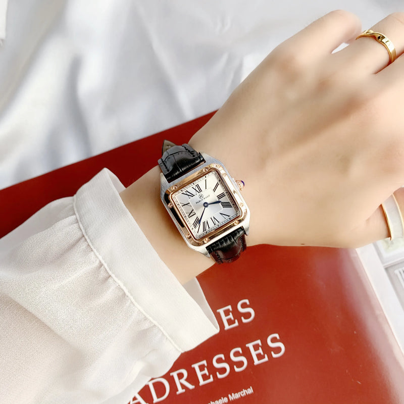 Luxury Square Women's Wristwatch with Japan Movement