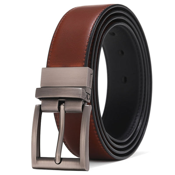 Genuine Leather Reversible Casual Belt for Men