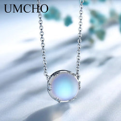 Sterling Silver Aurora Pendant Necklace with Halo Crystal Gemstone Scale for Women